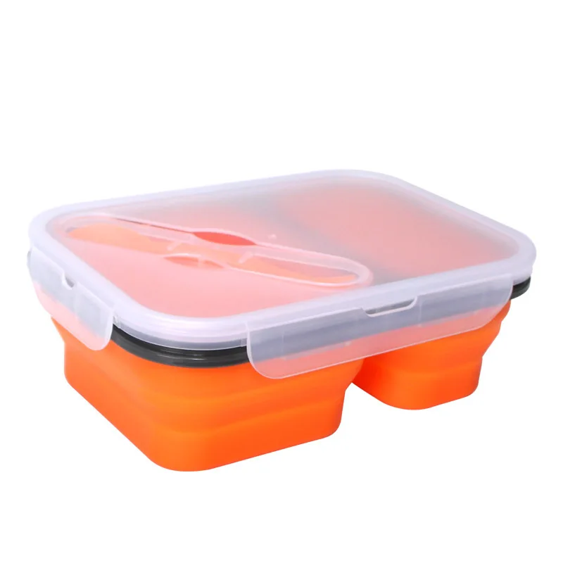 

Eco-friendly Silicone Portable Collapsible Bowl Silicone Lunch Box For Travel And Walking, Coloful