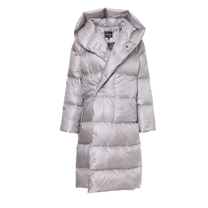 

2021 wholesale winter down jacket women mid-length waist slim down jacket with hat, Customized color