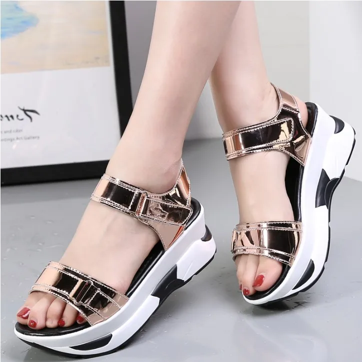 

Sandalias de Mujer Platform Women Summer Sandals Casual Breathable Light Comfortable Fashion Women Platform Sandals, White/black/pink