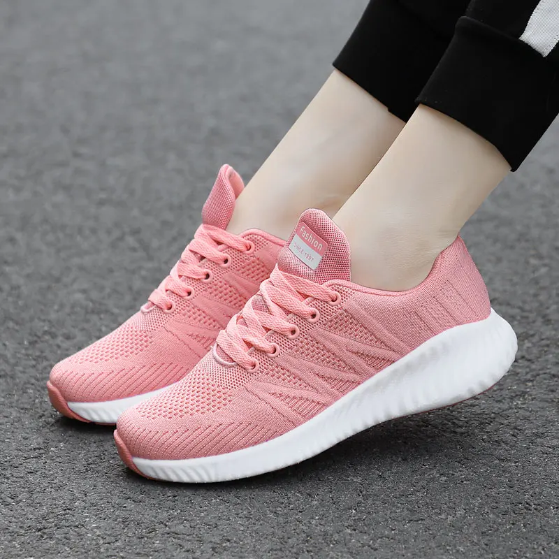 

Hot sale breathable mesh lightweight fashion women casual sports shoes ladies sneakers women, Optional
