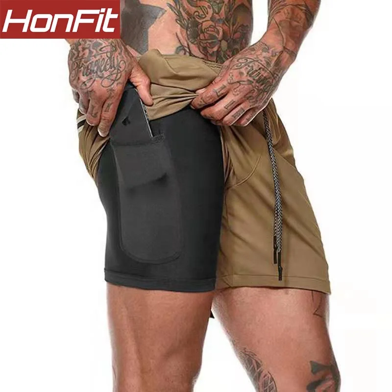 

Fashion Inner Pocket custom manufacturers activewear workout shorts for men, Customized colors