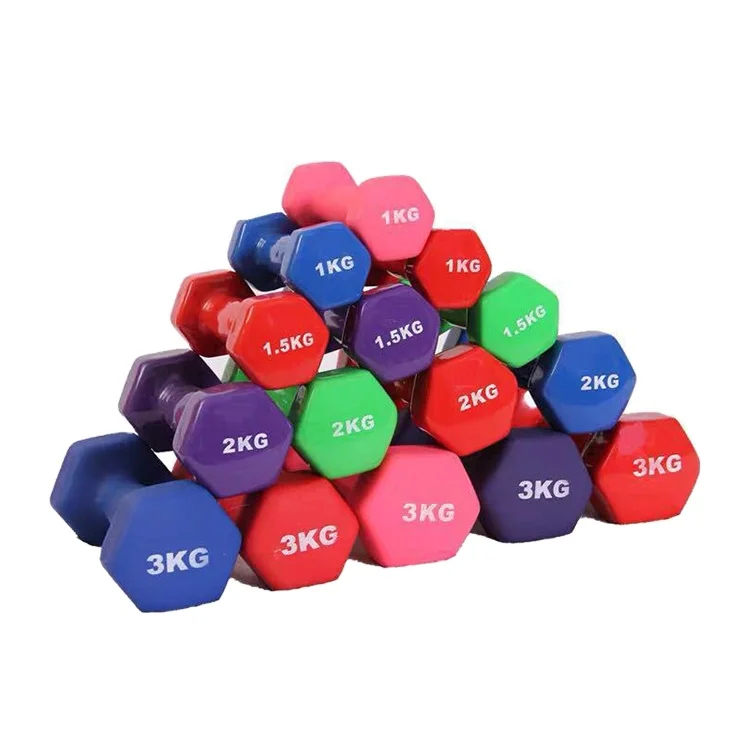 

2021 new arrival hot sell round rubber dumbbells gym equipment dumbbell set dumbbells gym, Custom color