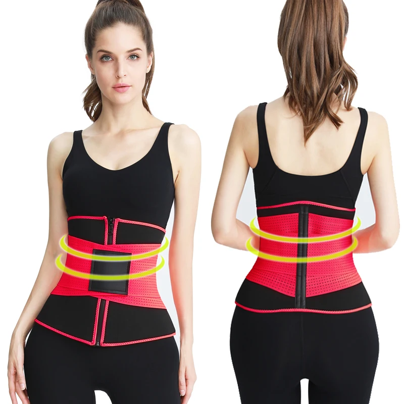 

Neoprene Sweat Waist Trainer Corset Trimmer Belt for Women Weight Loss, Waist Cincher Shaper Slimmer, Black;red;orange