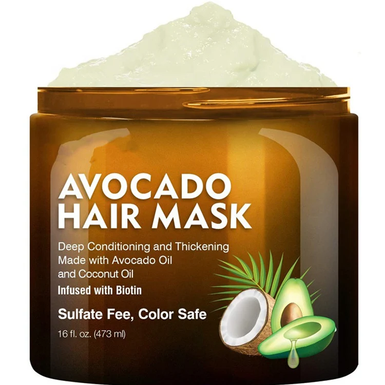 

Private Label Natural Organic Argan Oil Avocado Coconut Hair Treatment Repairing Keratin Hair Mask For Dry Damaged Hair