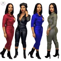 

New Fashionable Ladies Jumpsuits Club Wear Workout Fall Rompers Long Sleeve Plus Size Bodycon One Piece Women Jumpsuit