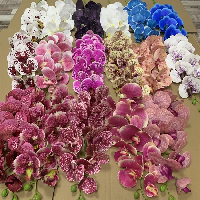 

QSLH-F227- Artificial flowers wedding decoration butterfly orchid real touch butterfly wedding decorative phalaenopsis