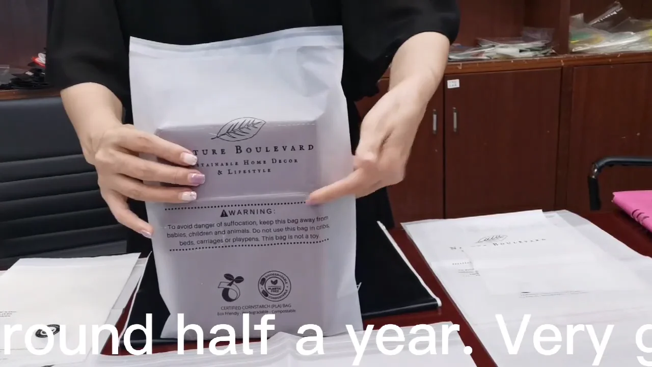 100 Compostable Corn Starch Clothing Bag Cloth Packaging Garment Bags