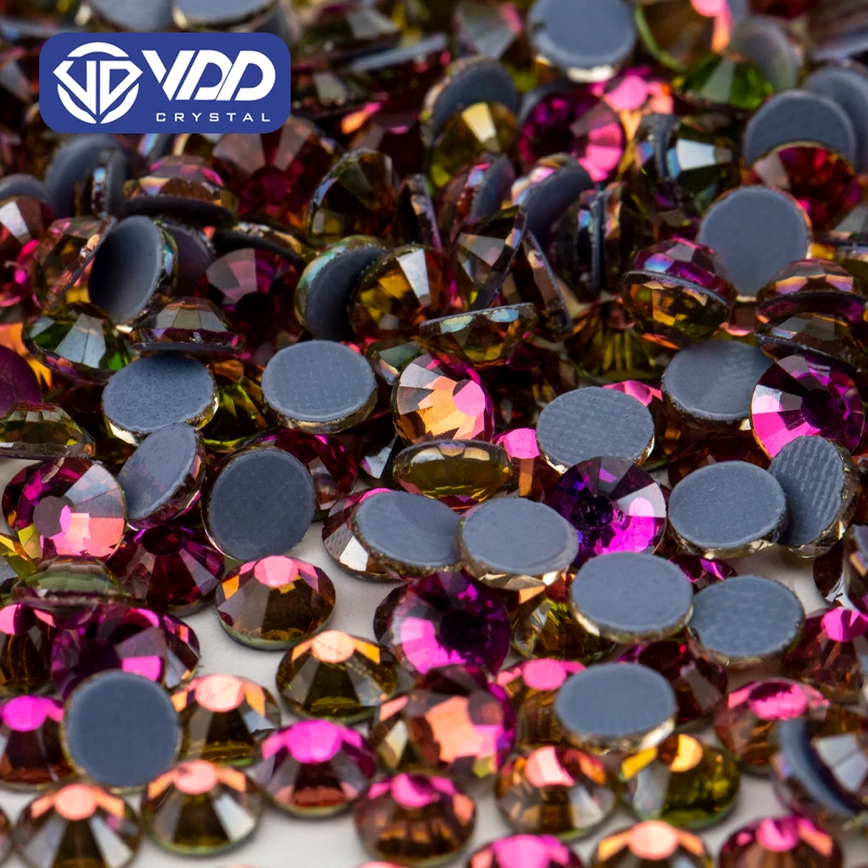 VDD 038 Rose Flare High Quality Hot-Fix Glass Rhinestone Crystal Flatback Strass Stones DIY Garment Decoration Wedding Dress