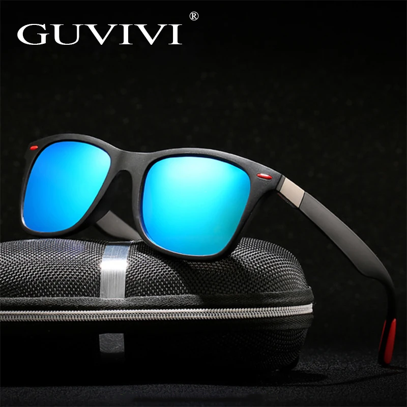 

GUVIVI New sunglasses with box men polarized sport sunglasses custom logo men's sunglasses with case