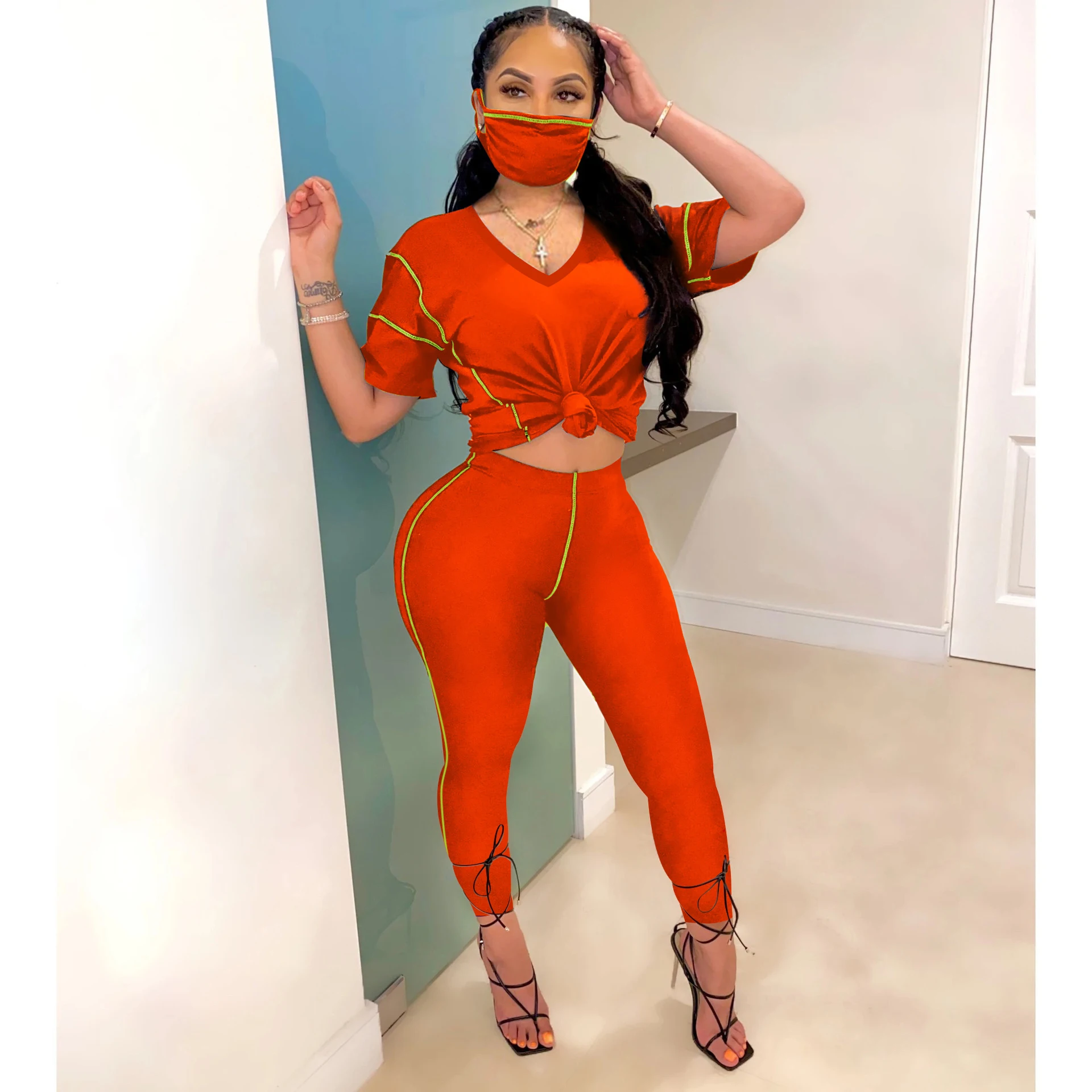 

Stock Hot sale women casual track suits collage pull net drop shoulder fashion casual comfortable suits for woman