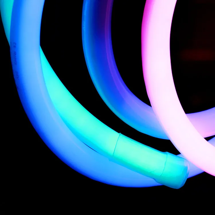 
Eco-friendly RGB 360 Degree Round LED Neon Flex Dia 18mm Pixel RGB 