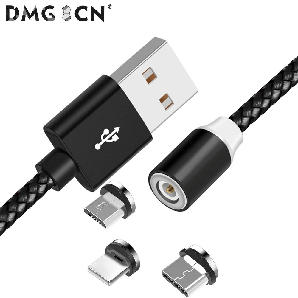 

Magnetic Charging Cable USB Cable 360 Degree Magnetic Charger Cable For Lightning Micro Type C, Black/red/gold/silver