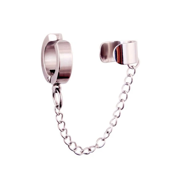 

Classic Round Ear Cuff Men's Jewelry Female Stainless Steel Earrings with High Quality