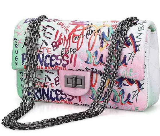 

2021 New mini frosted jelly graffiti bags purse