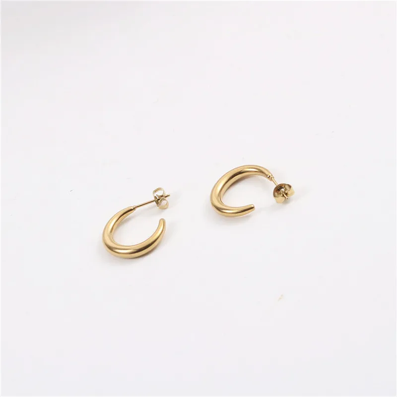 

2021 PVD Gold Plated 18K Hoop Earring 2021 Stainless Steel Earring Trendy Jewelry