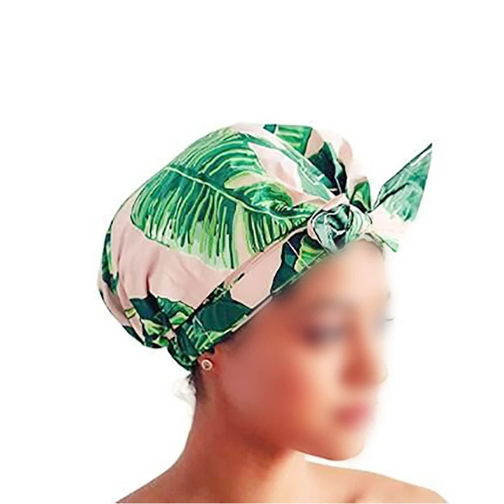 
Customized Wholesale Shower Cap Waterproof Bathing Hair Shower Cap for Home Hotel Use 