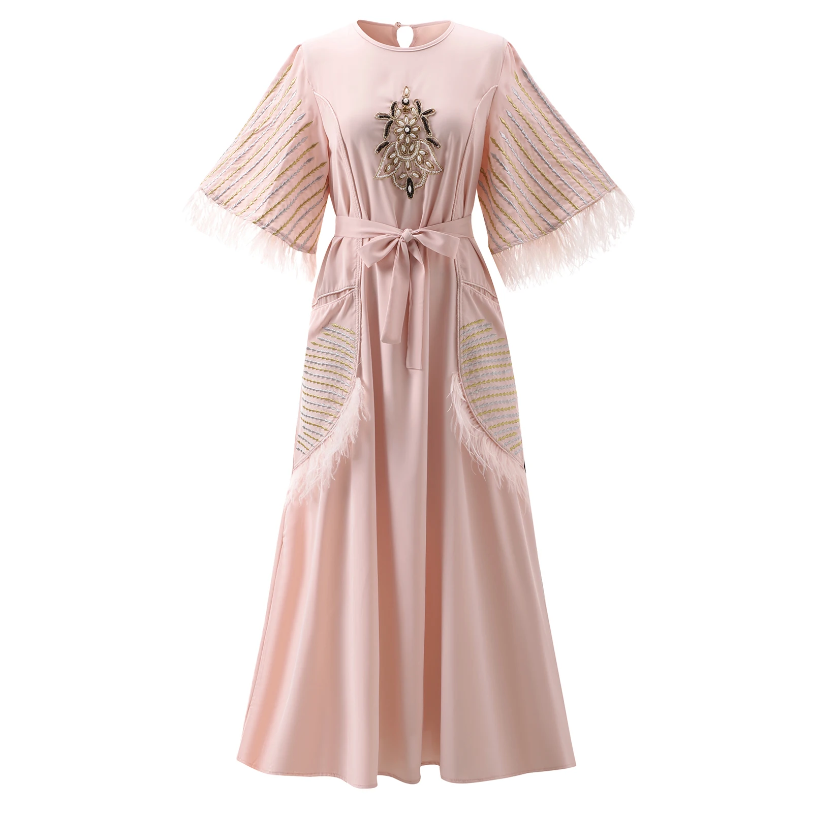 

embroided Hoodie Dress/Kimono/Kaftan new product ideas 2021 for women Dubai Abaya Kimono Malaysia Kaftan Collection for Muslim, Balck