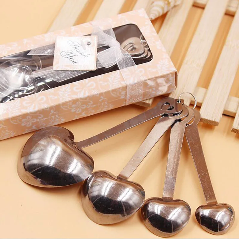 

4pcs Measuring Spoons Set Event Party Supplies Return Gift Wedding Favors Gift for Guests