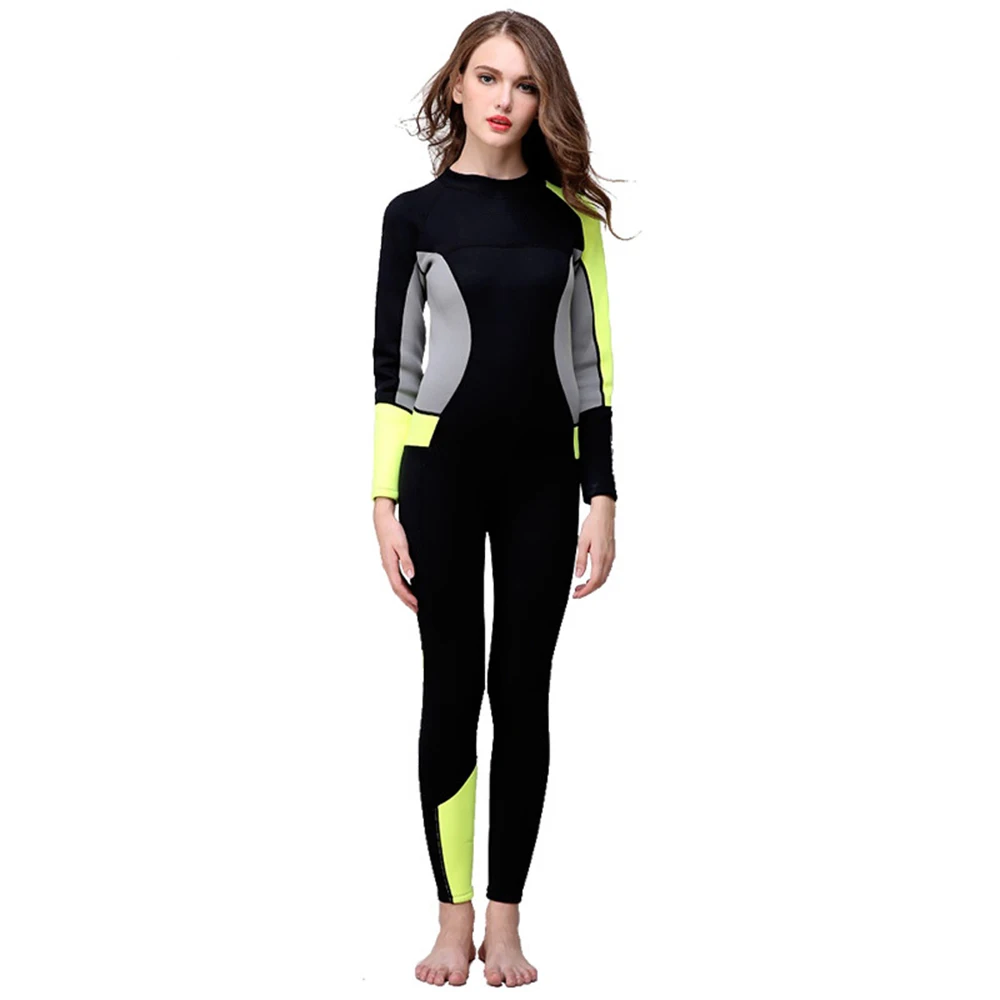 

Newbility Warm wholesale women's 3mm one-piece long-sleeved surfing suit jellyfish diving suit professional snorkle set, 5colours