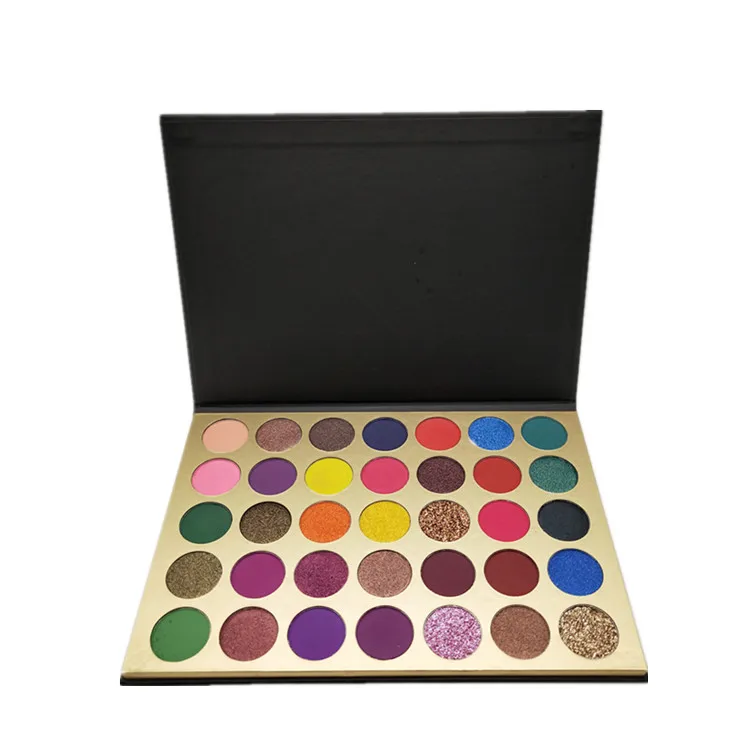 

35 Colors Excellent Eyeshadow Palette Packaging Vegan Rainbow Eye Shadow Glitter Palette