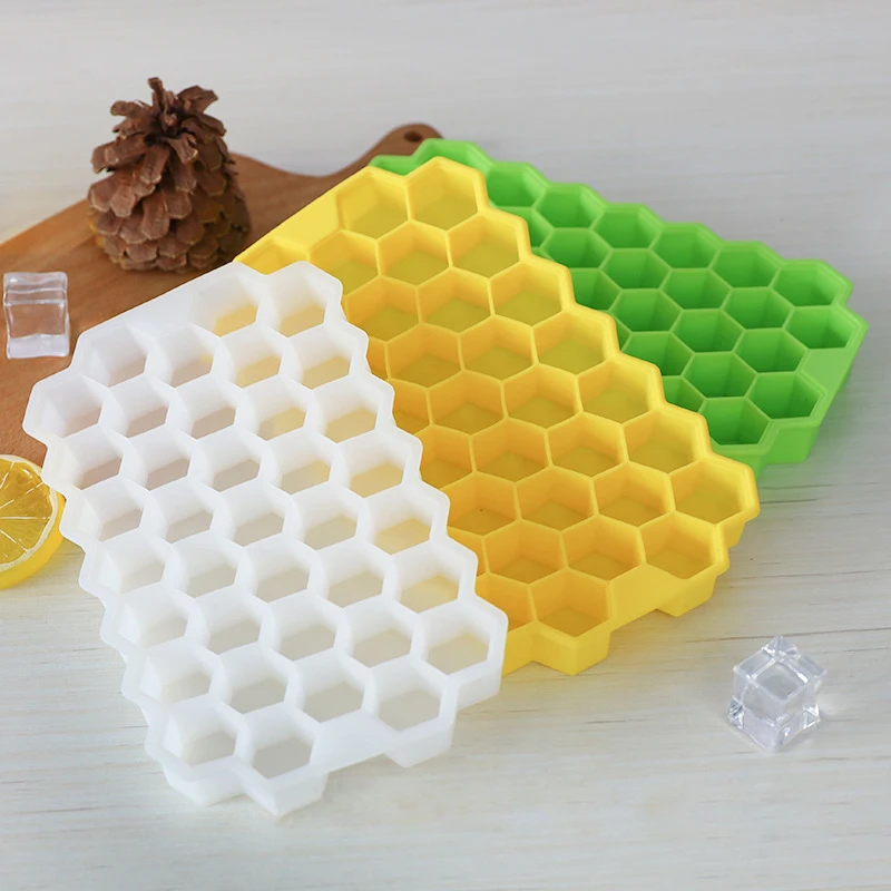 

High quality silica gel ice lattice honeycomb shape ice making mold accepts customized OEM / ODM, Blue