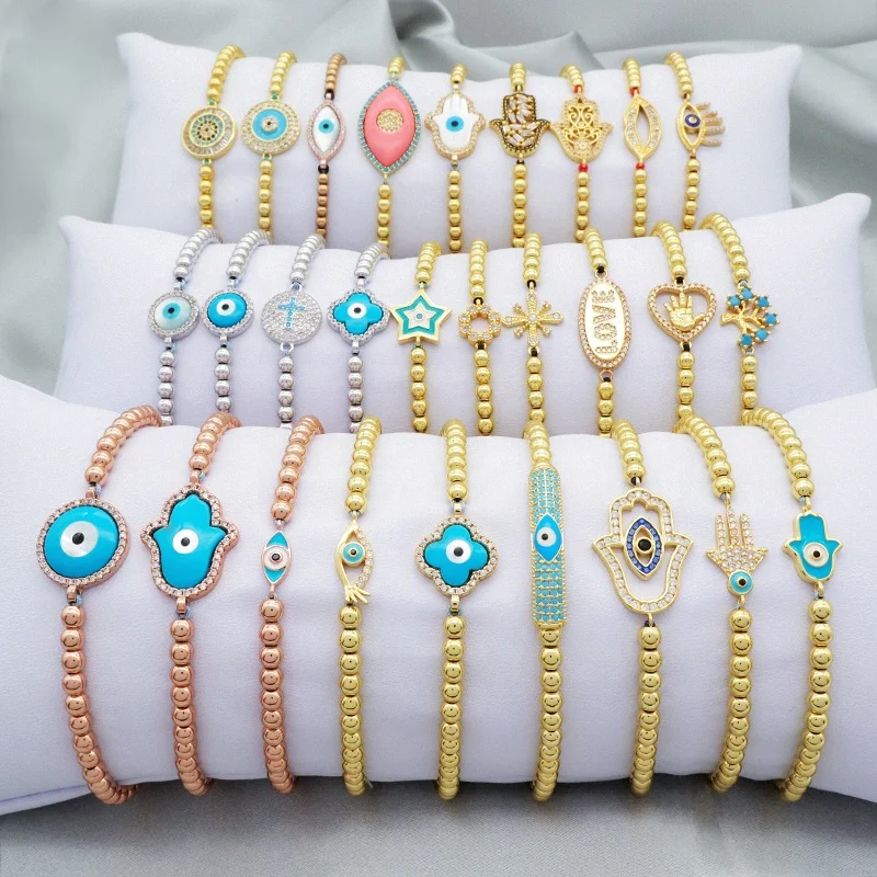 

wholesale women jewelry blue pink red turkish evils jewelry eye charm gold plated evils eye protection bracelet