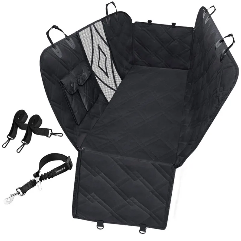 

Car pet mat waterproof oxford cloth mat for dog outing anti-dirty pet mat, Black