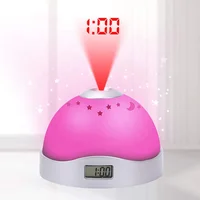 

LCD Display Time Projection Desktop Alarm Clock with 7 Colors Changing Light