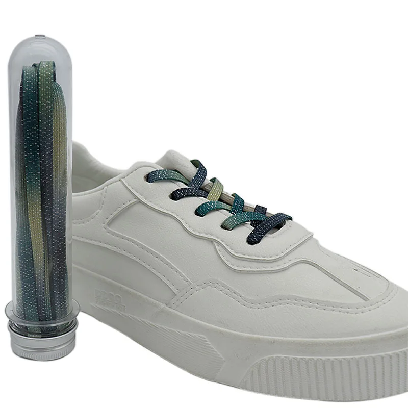 

XuanSi Manufacturer Shoe Decoration Support Custom New Arrive Starry Sky Metal Wire Elastic Band Flat Shoe Laces