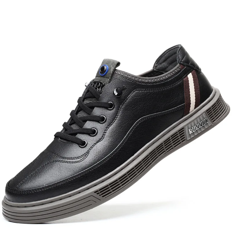 

Factory New Design Custom Logo Fashion Outdoor Causal Mens Sport Men Lace Up Leather Casual Shoes, As picture,or custom