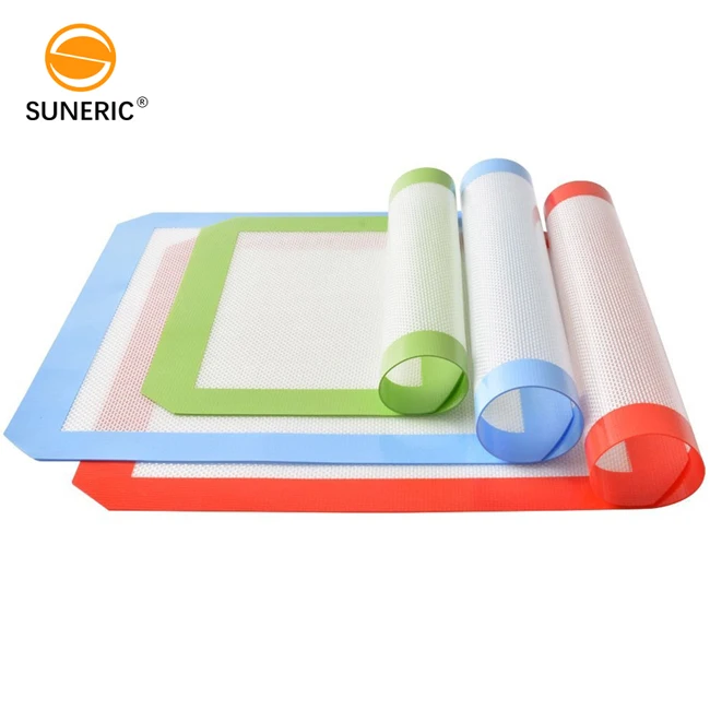 Kitchen custom heat resistant large silicon rubber pastry mats set reusable silicone baking mat