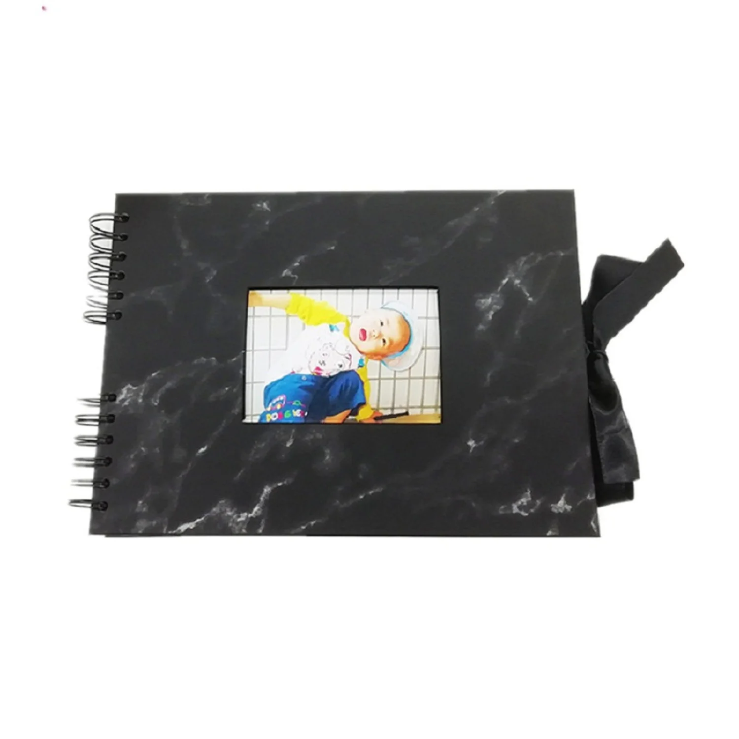 product-Guangzhou photo album manufacturer spiral bound DIY marble leather photo album for 5x7 photo-2