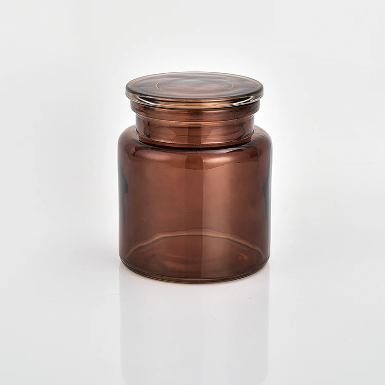 Modern Bathroom Countertop Amber Glass 5 Pcs Bathroom Accessory Set