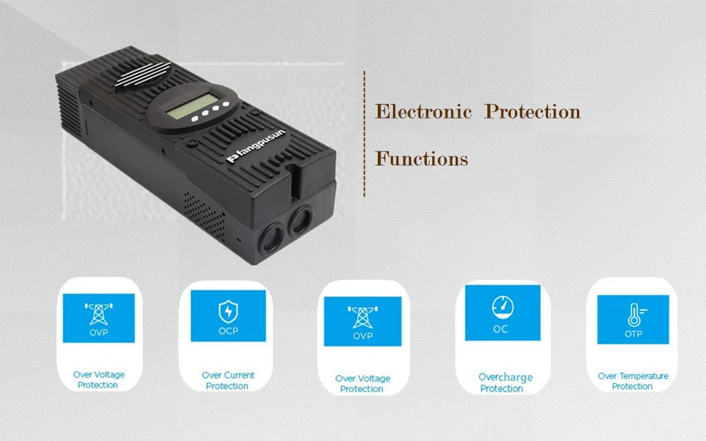 fangpusun 80a太陽能pwm outback mppt充電控制器12v/24v36v/48v 40a