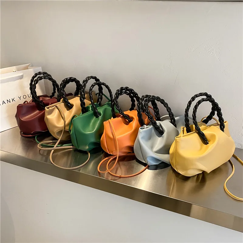 

New braided rope portable ladies shoulder bag handbags, 3 colors