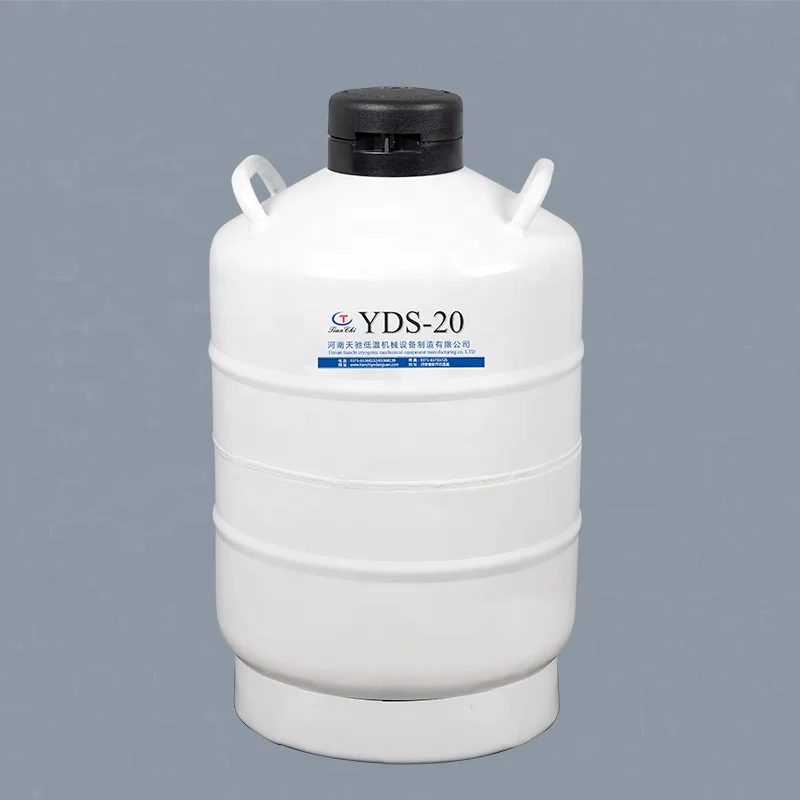 yds-20 conteneur de stockage d'azote 20 l cryogenic liquid nitrogen dewar iso tank container