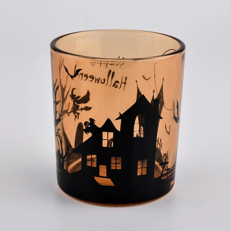 8oz Amber Glass Candle Holder