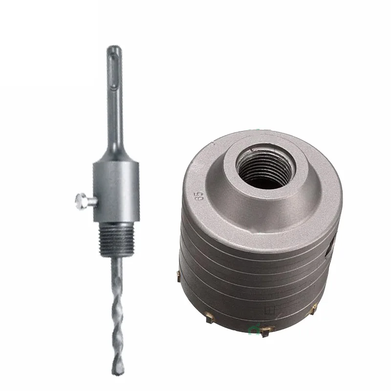 LA VIE 1 Set SDS PLUS 65mm Concrete Hole Saw Electric Hollow Core Drill Bit Shank 110mm Cement Stone Wall Air Conditioner Alloy