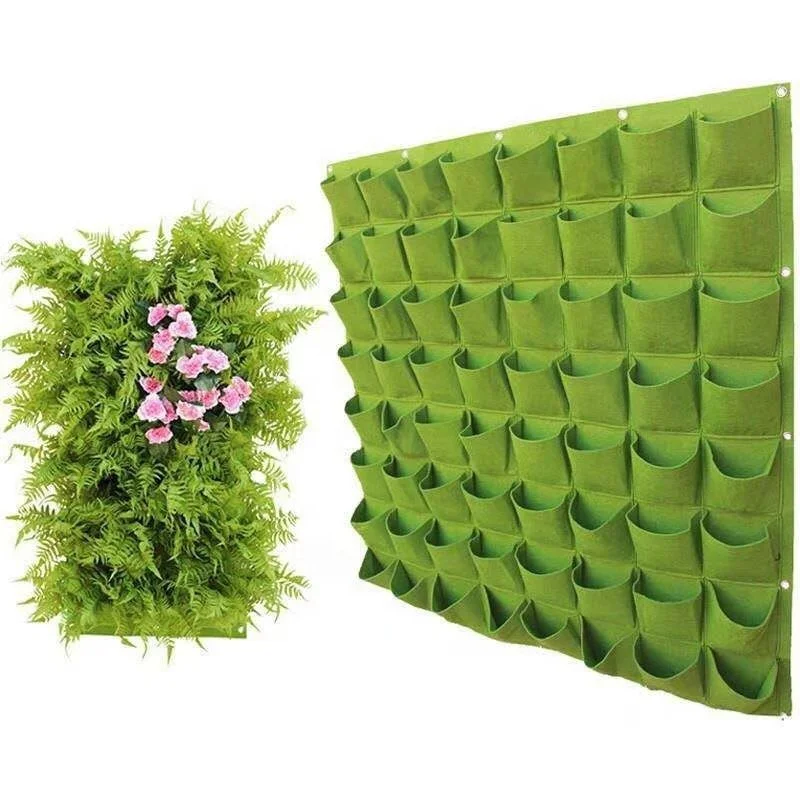 

Flora felt living wall planter vertical garden planters wall hanging plants pots 36 pockets 49 pockets