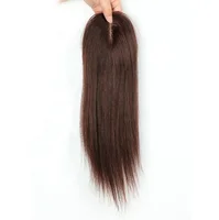 

free parting silk clip in remy hand tied human hair topper