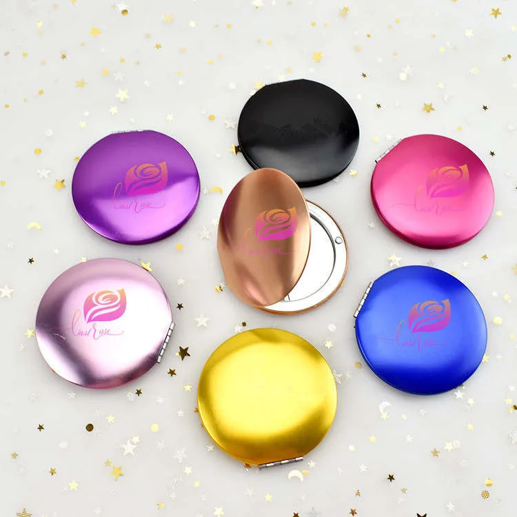 

Cheap Gifts custom logo Mini Round Shape Small Makeup pocket Mirror for promotional, Multi colors
