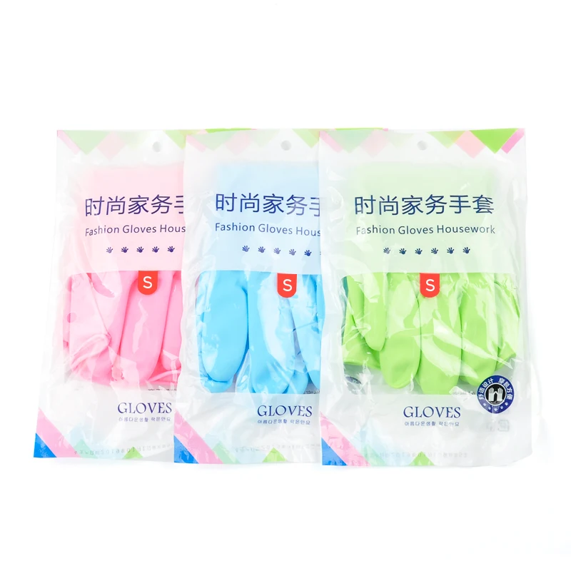 

Colored eusable household waterproof china kitchen cleaning hand dish washing rubber gloves for kitchen