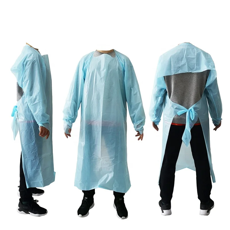 White Plastic Pe Kitchen Apron Polyethylene Disposable Cpe Pe Long