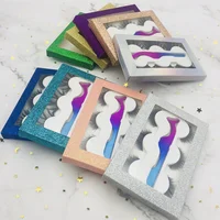 

Mikiwi 3 Pair Luxury Eyelash Book With Tweezers Fake Eyelash Packaging Case