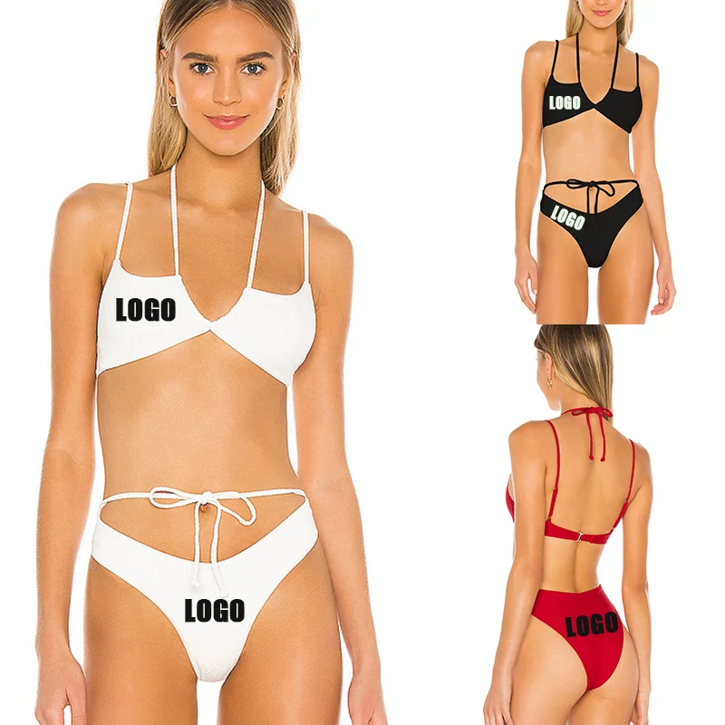 

Free Shipping Crop custom women bathing suit lycra fabric swimsuits two piece swimwear bikini shipping