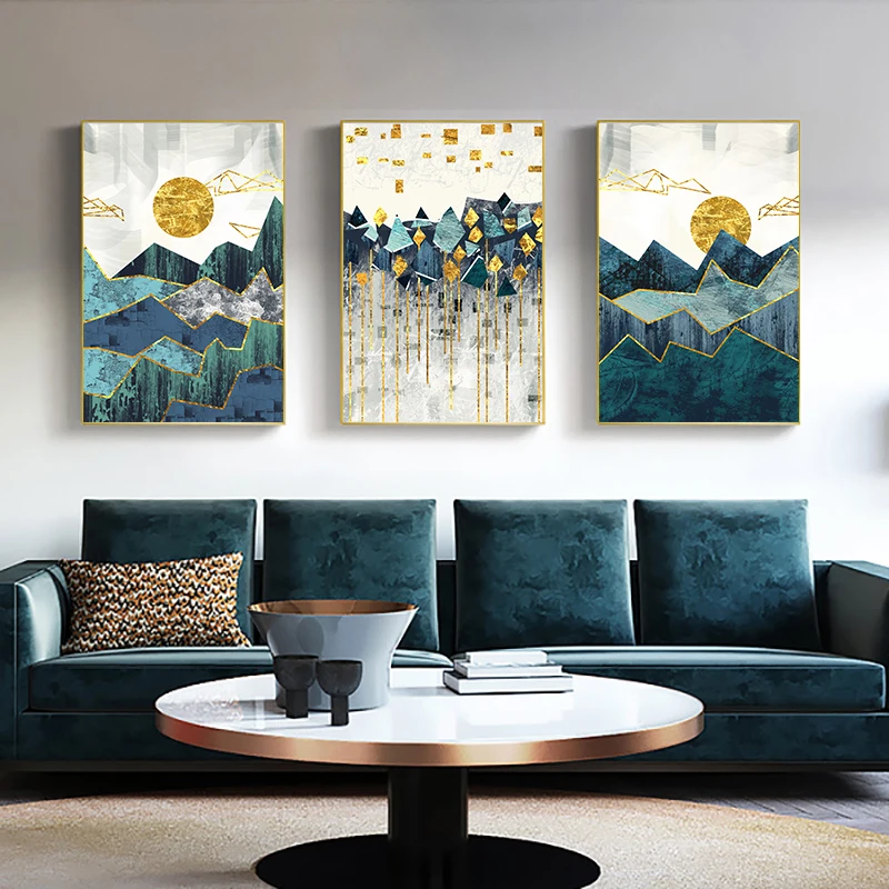 

Canvas Painting Prints Nordic Abstract Oil Landscape Paintings Living Room Decorative Home Decor Modern Framed Wall Art
