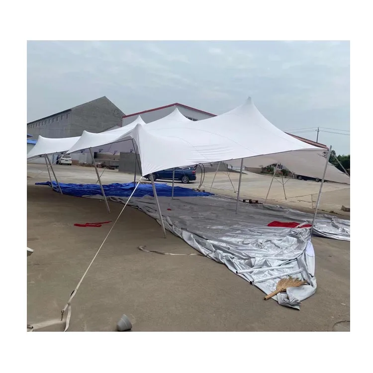 

luxury camping tent design stretch tent for parties, Beige white or customized