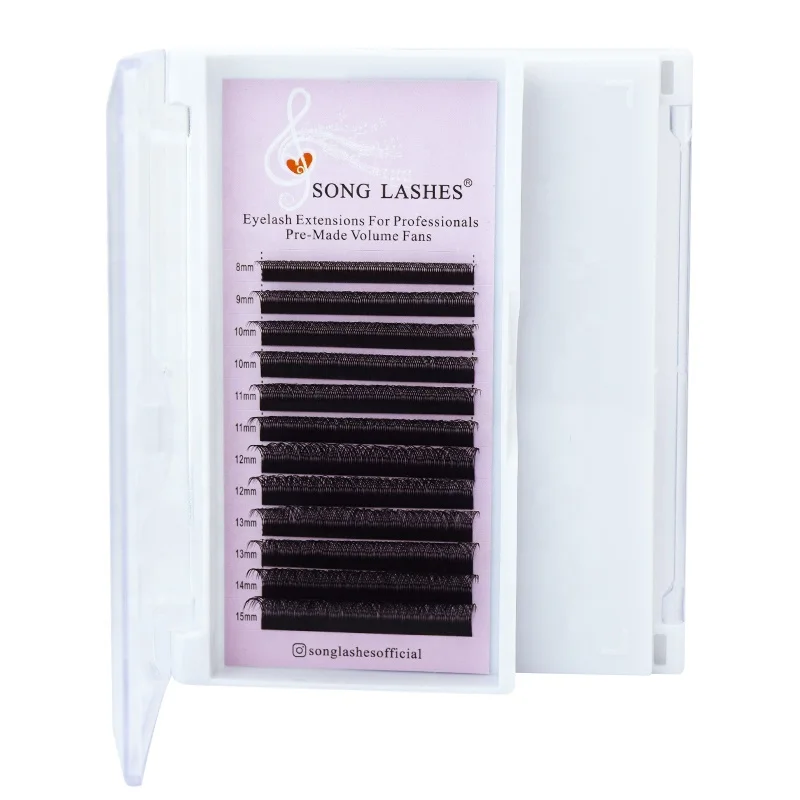 

Song Lashes Premium YY Volume Weaving Effect Construction Eyelash Extension C D DD Curl, Black