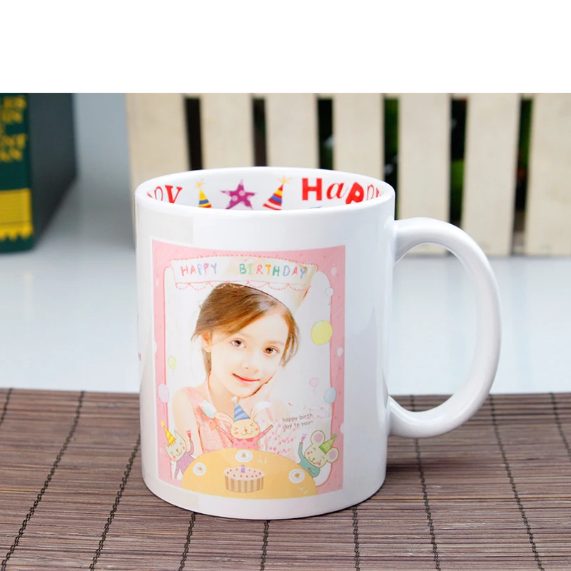 Happy Birthday Gift Mug Sublimation Mug With Decal Printed Inside
