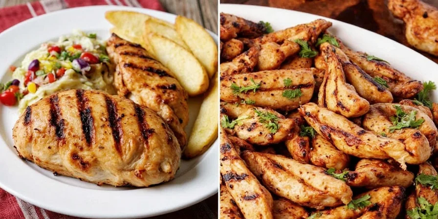 Assorted grilled chicken dishes on a large platter